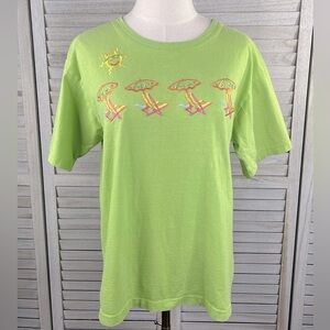 TIA DESIGNS Vintage 90's 100% Cotton Embroidered Tee-Medium